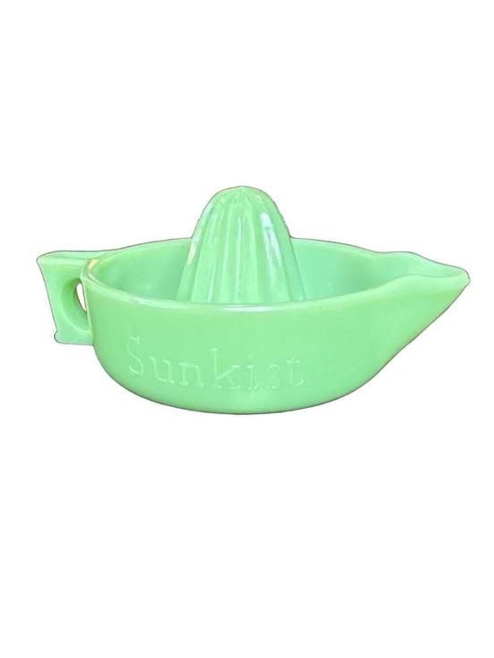 Vintage McKee Sunkist Jadeite Uranium Glass Citrus Juicer Reamer